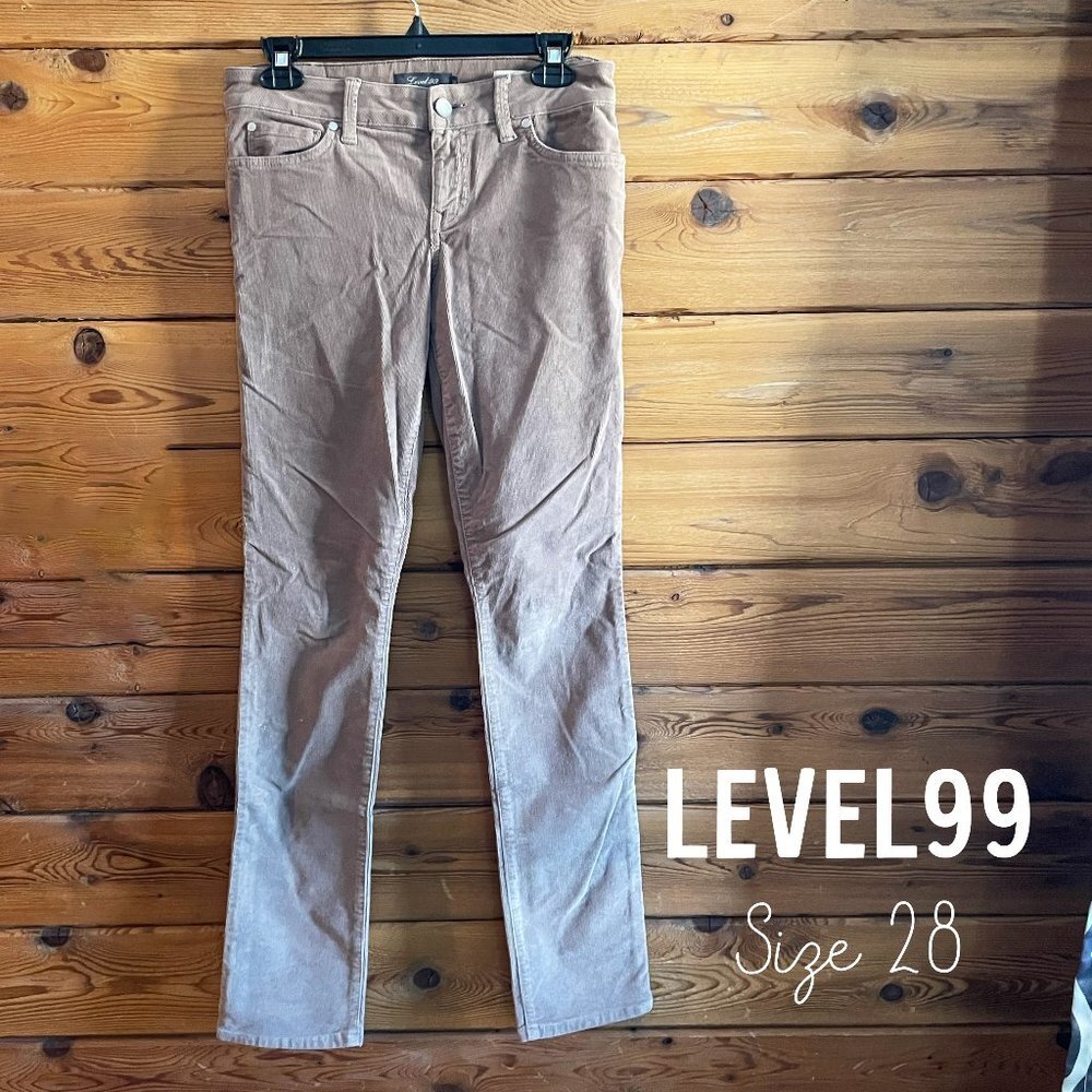 Anthropologie Level 99 Lily Skinny Straight Corduroy Jeans Size 28